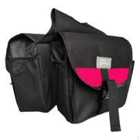 Saddle Bag with Mesh Pockets Secure Storage Adjustable for