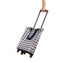 Large-capacity Oxford Cloth Shopping Cart Retractable Handle Stair Climbing Trolley Tote  Delivery Style 2