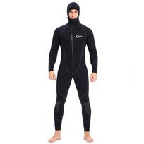 7mm Full Wetsuit Men Women Warm Thermal Surf Diving Suit Hooded Front Zip Black Neoprene Small