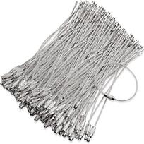 Stainless Steel Wire Keychain Cable Loop Nylon Coated Screw Lock Key Rings  Hanging Loops 1.5mm15cm