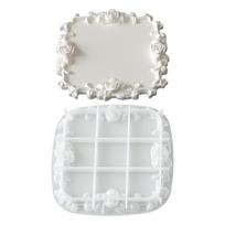 Elegant Rose Silicone Tray Mould For Candle Making And Craft 1