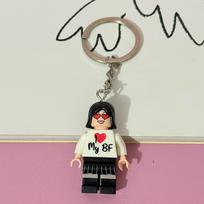 Handmade I Love My Boyfriend/Girlfriend Couple Keychain Set Cute Figure Pendant Keyring for Backpack Couple Gift Cosplay Props