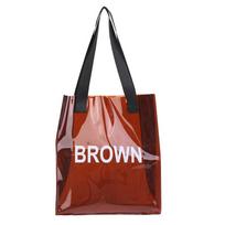 Transparent Tote Bag  Waterproof Pvc Jelly Shoulder Bag Large Capacity Storage Bags Beach Swimming Handbag