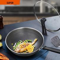 Supor 30cm Non-stick Honeycomb Stainless Steel Wok