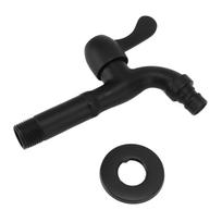 Water Faucet 304 Stainless Steel G1Celsius2 Caliber Wall Mounted     Single Cold Water Tap Black