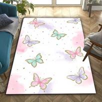 Butterfly Print Polyester Area Rug, Density, Decorative Non-Slip Floor Mat for Living Room, Bedroom, Home Decor - Various Sizes 80cm x 120cm