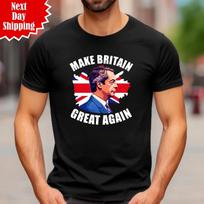 Nigel Farage T-Shirt Make Britain Great Again Printed Boring UK Reform Tee Tops S
