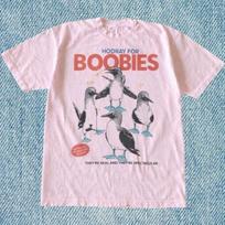 Hooray for boobies bird graphic shirt, vintage funny tshirt Unisex T-Shirt XXXXL