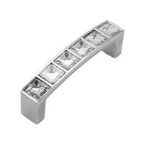 Crystal U Shape Cabinet Handle Double Hole Ergonomic Grip Modern Style For Drawer Wardrobe Furniture Home Use