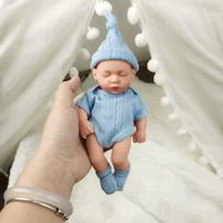 20CM Reborn Doll Soft and Full Body Vinyl Reborn Doll 7.87 Inch lifelike Cute Mini Newborn Doll Toys For Adults Birthday Gifts