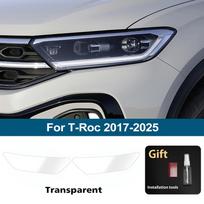 Anti-Scratch High-Gloss Car Headlight Protective Film Smoke Black Pre Cut For Volkswagen T-Roc 2017-2025 Auto Vinyl Wrap Film For T-Roc 17-25 CLR