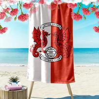 Wrexham AFC Print Beach Towel, Large Soft Quick Dry Towel for Beach Camping Swimming 70cmx140cm(27x55inch)