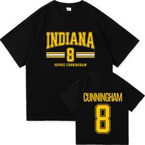 Sophie Cunningham #8 Indiana Basketball Tee Men Women Retro Cotton Y2K Round Neck Casual Stree XS