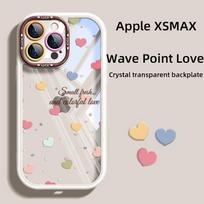 Tinka Apple 15promax Polka Dot Love Full Series 14PRO nuo kritimo ir nusidėvėjimo Crystal Transparent telefono dėklu Apple XSMAX