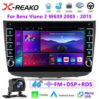 Skirta Mercedes Benz Vito W639 Viano W639 2003 - 2015 Automobilio radijas Android daugialypės terpės grotuvas GPS 4G 8 branduolių navigacija Carplay ekranas Automobilio stereo sistema 8 core 4GB+64GB