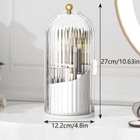 360Degree Rotating Makeup Brush Holder With Lid Luxury Cosmetic Organizer Lipstick Eyebrow Pencil Holder Eye Shadow Storage Box balta