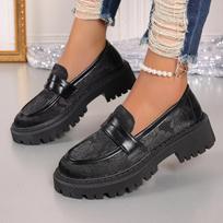 Korean version of autumn new women's shoes 36-43 large size women's small leather shoes, one foot, women's single shoes thick sole 36