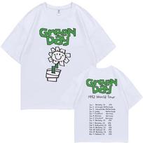 Geriausios garsios pankroko grupės „Green Day 1992“ pasaulinio turo marškinėliai, vyriški ir moteriški gotikinio roko marškinėliai, medvilniniai laisvalaikio marškinėliai, dideli marškinėliai. M