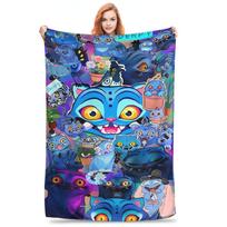Anime Kpop Demon Hunters Derpy Tiger Blanket Quality Warm Soft  Throw Blanket Winter Decorative Bedroom Print Bedspread 30x40in pink