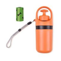 Dog Poop Scooper Portable Dog Waste Scooper 6-Claw Poop Pick-up Tool with Built-in Bag Dispenser oranžinė