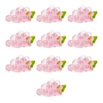 10Pieces Glowing Grapes Fruit Beads Small Resin Grapes Fruit Miniatures for Keychain Jewelry Making and Craft Project