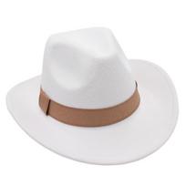 Amazon Prairie Top Hat Men'S Western Cowboy Hat Mongolian Hat Jazz Hat Women'S Felt Hat Knight Hat Sun Hat Tide one size fits all