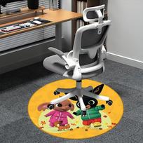 Bing Rabbit,Autumn Adventure Chair mat Round Rug Office carpet, Machine Washable, Non slip, Suitable for Living Rooms, Bedrooms 80cm