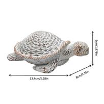 Coastal Style Resin Turtle Decorative Piece with Texture for Desktop Display. Maritime Beach Style Home Decoration Sculpture.
