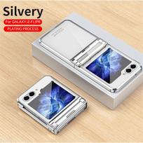 For For Samsung Galaxy Z Flip 7 6 5 4 3 5G Phone Case Fashion Electroplate Transparent Hinge Folding Shockproof Protection Cover For Galaxy Z Flip 7