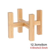 Wood Floor-Standing Bonsai Display Stand Flowerpot Holder Flower Pot Base Indoor Outdoor Home Decoration Tray Garden Supplies