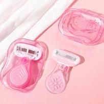 Portable Women Razor for Travel Face Leg Bikini Body Hair Shaving With Protective Net Blade Lady Manual Shaver Set  razor blades