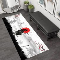 Japanese Ninja Warrior Carpet Mat Rug Home Decoration Anime Theme Floor Area Rug Living Room Bedroom Samurai Style 40X120CM