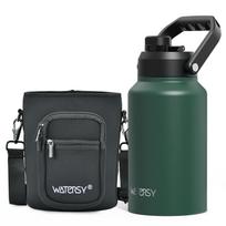 WATERSY 1.8L Stainless Steel Thermal Bottle Large Capacity Insulated Water Bottle Keep Cold 48H for Hiking Camping Sports Kettle 1893ml
