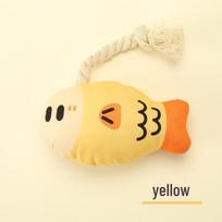 Pet Interactive Fish Toy: Bite-Resistant Squeaky Cotton Rope for Cats & Dogs