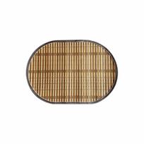 Heat-Resistant Bamboo Placemats Natural Table Mat Creative Dining Pad  Restaurant Style A