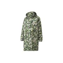 Puma Liberty Rain Jacket Printed Hooded Mid-Length Waterproof Jacket Women jackets Green 534045-61 M