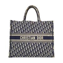 [Pre-Owned] Book Tote Hand-Embroidered Monogram Large Capacity Canvas Tote Bag - Good #RTGWO3 ONE SIZE