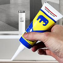Multipurpose Silicone Sealant Waterproof Caulk Seal for Basement Bathroom Kitchen Indoor White