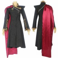 Adult Medieval Dragon Queen Costume Womens Dragon Warrior Black Dress Halloween Rhaenyra Targaryen costume Outfit S