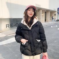 Short Version Bread Clothes Loose Thickened Cotton-padded Clothes Winter Fake Two Coats M