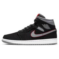 Jordan 1 Mid Black Particle Grey Gym Red Jordan 554724-060 45