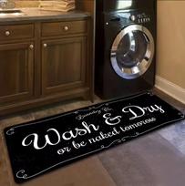 Laundry Room Mat Farmhouse Carpet Floor Mat Entrance Door Mat Kitchen Bathroom Entrance Room Home Decoration Interior Decoration 40X120CM