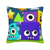 Geometry Dash Gaming Game Pillow Case  Design Pillow Cover For Wedding Party Home Decor Morden Pillowcases 12x12Inch