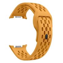 Sportinis silikoninis dirželis Samsung Galaxy Watch 8 Classic Ultra 47mm laikrodžiui Skysto silikono dirželis laikrodžiui 7 6 5 Pro 4 44mm40mm Galaxy Watch 8 Ultra geltona