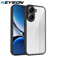 KEYSION Skaidrus dėklas Xiaomi POCO X8 Pro Max telefonui, minkštas silikonas+PC, HD skaidrus, paprastas, atsparus smūgiams, galinis dangtelis telefonui POCO X8 Pro for POCO X8 Pro juoda