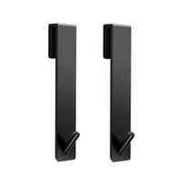 2pcs Heavy-Duty Stainless Steel Glass Door Hooks with Silent Pads - Wall-Mounted Towel Rack for Bathroom for Towels Robes, Coats