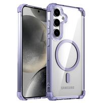 Shockproof Armor Transparent Case For Samsung Galaxy S25 S24 S23 S22 S21 Note 20 Ultra Plus S24FE S23FE For Magsafe Charge Cover For Samsung S22