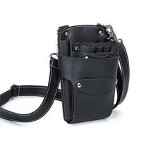 BEPAN 7 Slots Scissor Waist Bag Multi-Pocket Hairdressing Tool Pouch PU Barber Scissors Holster Hair Tool Holder with Adjustable Strap