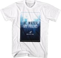 Bruce Lee Famous Icon Martial Arts Be Water My Friend Adult T-Shirt Tee S