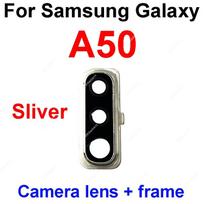 camera lens frame Use For Samsung Galaxy A50 A70 A80 SM-A505F SM-A705F SM-A805F WEETEN rear back camera glass lens holder parts A50-Silver